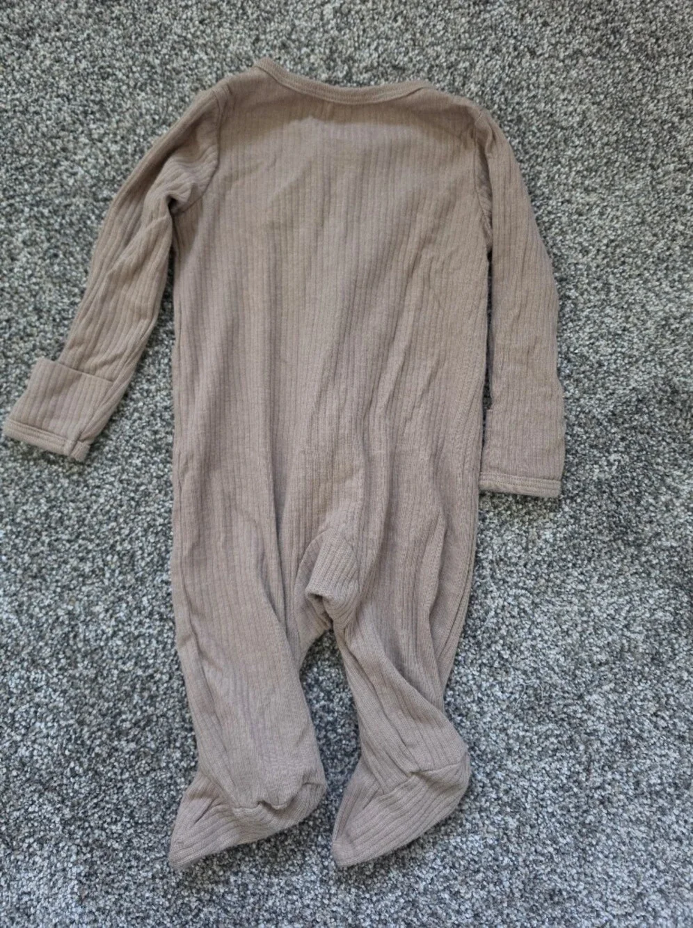 Carter's Brown Ribbed Bear & Cream Animal Print Footed One-Pieces (3 Pack)